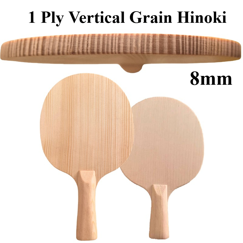 Table Tennis Paddle - 1 katlı 8mm dikey tahıl Hinoki