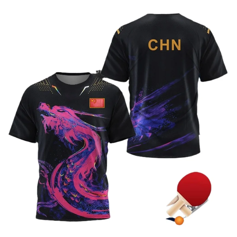 Table Tennis Outfit - ÇİN Ejderha Masa Tenisi Grafik T